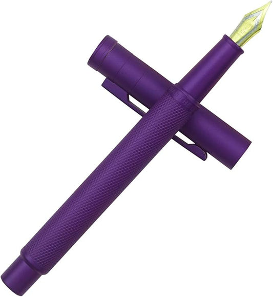 Asvine Purple Forest Fountain Pen Fine Nib Classic Design with Converter and Metal Pen Case Set-DeskLoop Office
