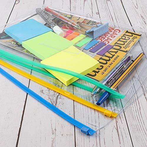 EOOUT 24pcs Plastic Envelopes Poly Zip Envelopes Files Zipper Folders, A4 Size - Image 6