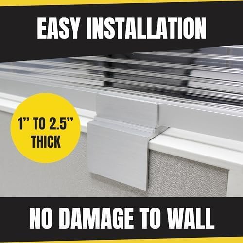 OBEX Screen Extender Polycarbonate Desk Privacy Panel & Divider for Office Cubicle, 12" x 72", Translucent-DeskLoop Office