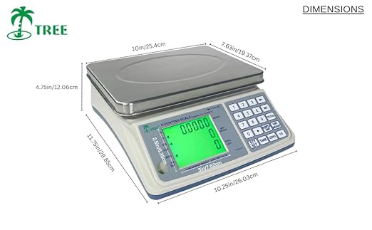 TREE MCT 16 Plus MID Counting Scale - 16 LB Capacity, 0.0005 LB Accuracy, LCD Display, for Precise Inventory Counting in Laboratories & Businesses-DeskLoop Office