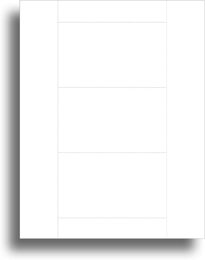 Blank White Printable 3" x 5" Index Cards by DesktopPublishingSupplies