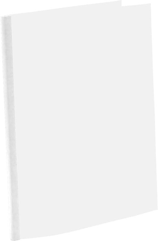 Thermal Binding Clear Covers with Steel Spine –for Thermal Binding Machines – Formerly Unibind – Used in Real Estate, Education and Various Businesses (White, 120 Sheets Max - 60/Box)-DeskLoop Office