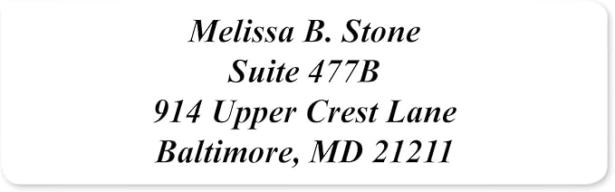 White Personalized Return Address Labels with Elegant Dispenser - Roll of 250 Custom Stickers-DeskLoop Office