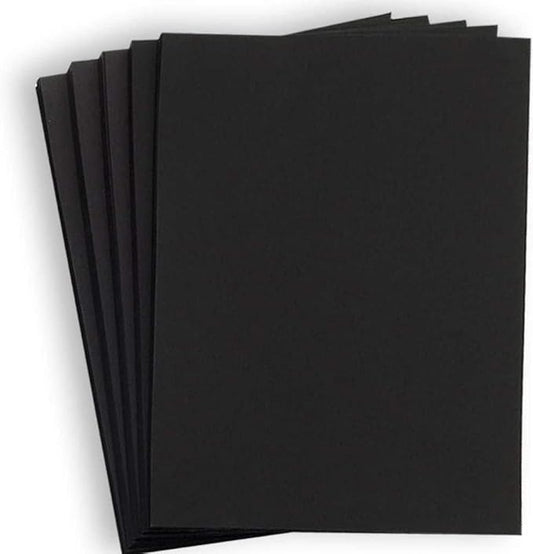 Hamilco Black Colored Cardstock Thick Paper - 8 1/2 x 11" Heavy Weight 80 lb Cover Card Stock - for Scrapbook Craft Calligraphy or Chalkboard Papers for Printer - 50 Pack-DeskLoop Office