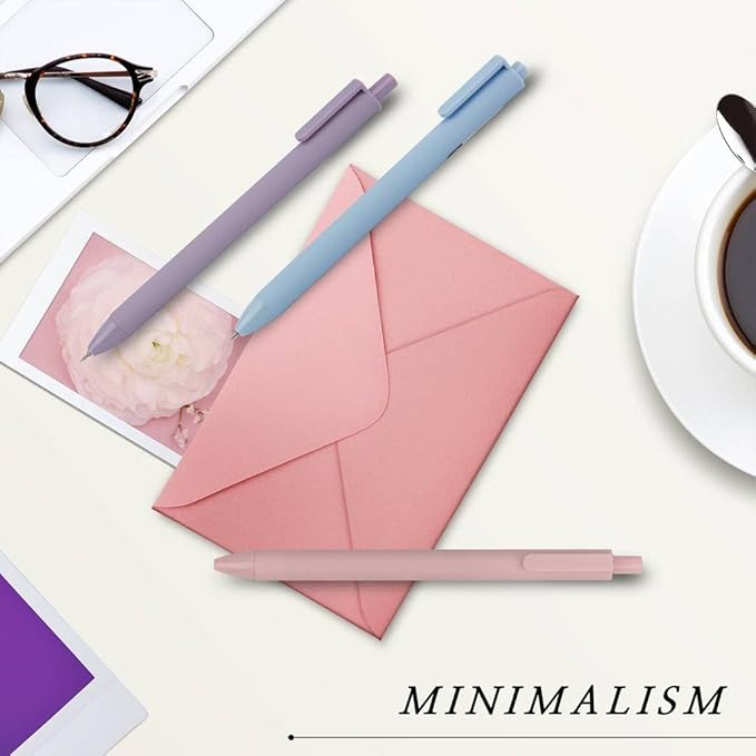 ldcrea Green Gel Pens 0.5 Fine Tip, Black Ink, Silky Grip, 6 Pack-DeskLoop Office