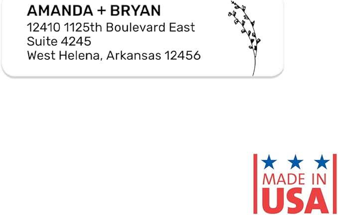 Botanical Flowers Rolled Address Labels/Roll of 250 Alternating Floral Illustrations Personalized Address Labels/Designer Return Address Stickers in Elegant Plastic Dispenser-DeskLoop Office