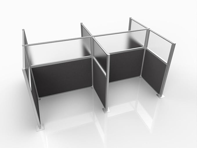 Versare Hush Panel Cubicle Kit | Workstation Partition Walls | Sound Dampening Cubicle Walls | Partitions for Desks-DeskLoop Office