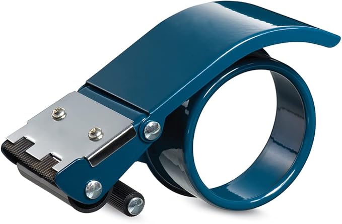 WOD Excell ET-266 Heavy Duty Metal Frame Filament Strapping Tape Dispenser: Fits 2 inch Wide, Blue-DeskLoop Office
