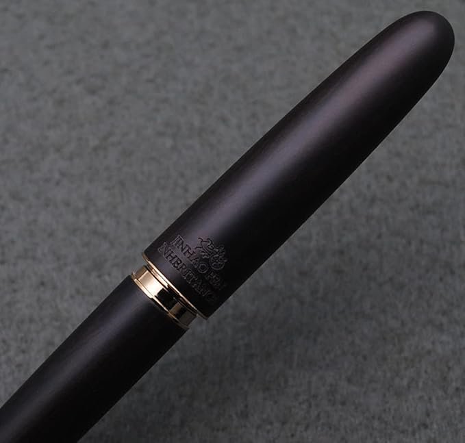 JINHAO 9036 Natural Wood Fountain Pen Handmade Ink Pen (Fine Nib 0.5mm, Ebony Wood)-DeskLoop Office