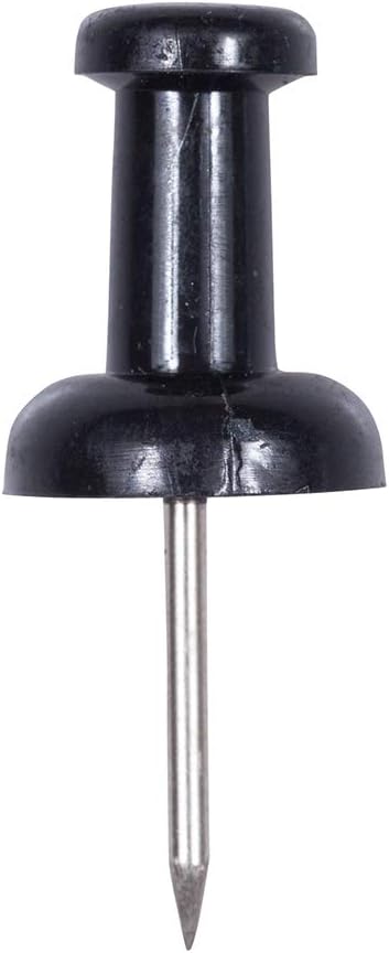 JAM PAPER Colorful Push Pins - Black Pushpins - 100/Pack-DeskLoop Office