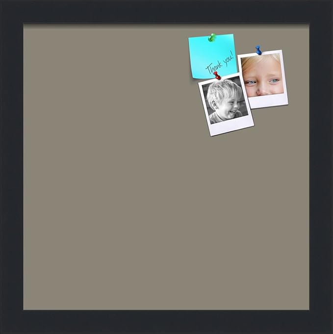 PinPix 12x12 Inch Cork Bulletin Board. This Decorative Framed Pin Board Comes with Pewter Design and a Satin Black Frame. Ideal for Home Office Decor or Message Board (PinPix-1812)-DeskLoop Office