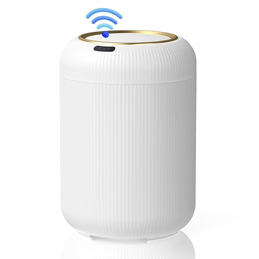 Procade Motion Sensor Trash Can with Lid, 3 Gallon Electric Bathroom Garbage can, Small White Wastebasket Touchless Trash Bin,Automatic Mini Trashcan for Bedroom,Toilet, Office, rv, Living Room-DeskLoop Office