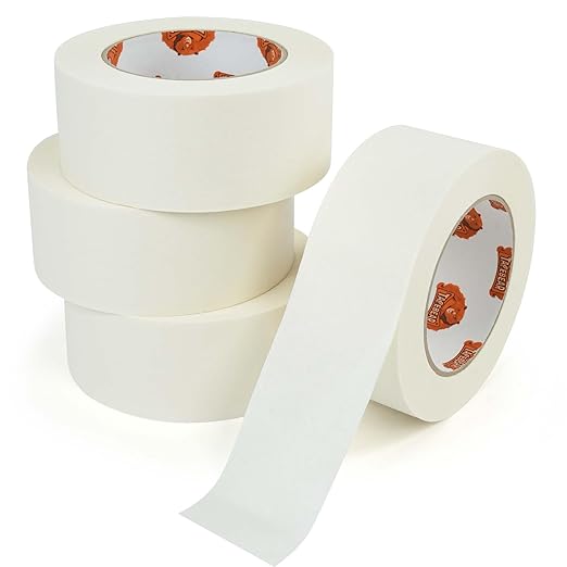 Eco-Friendly Kraft Paper Tape 2Inch x 55Yard, White Paper Packing Tape, Biodegradable Recyclable Packaging Tape Self Adhesive Box Tape for Shipping, Sealing, Moving, 4Rolls-DeskLoop Office