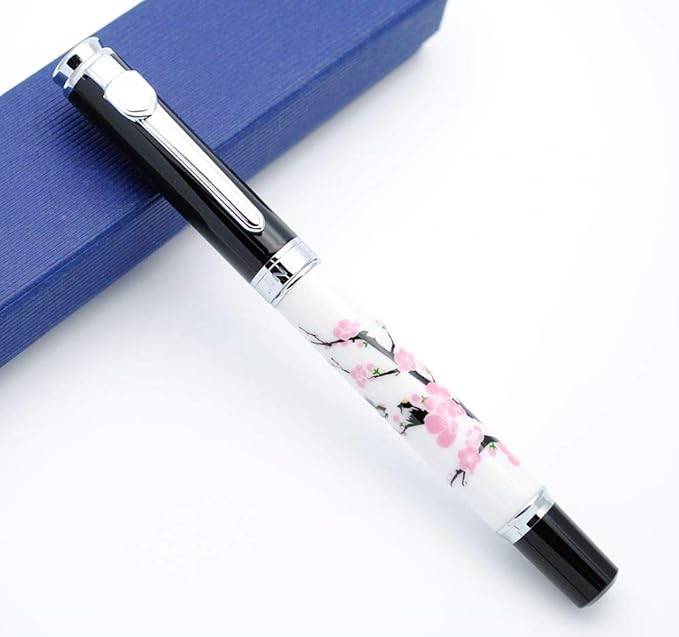 JINHAO 8802 Fountain Pen F Nib (Birds and Wintersweet Painting)-DeskLoop Office