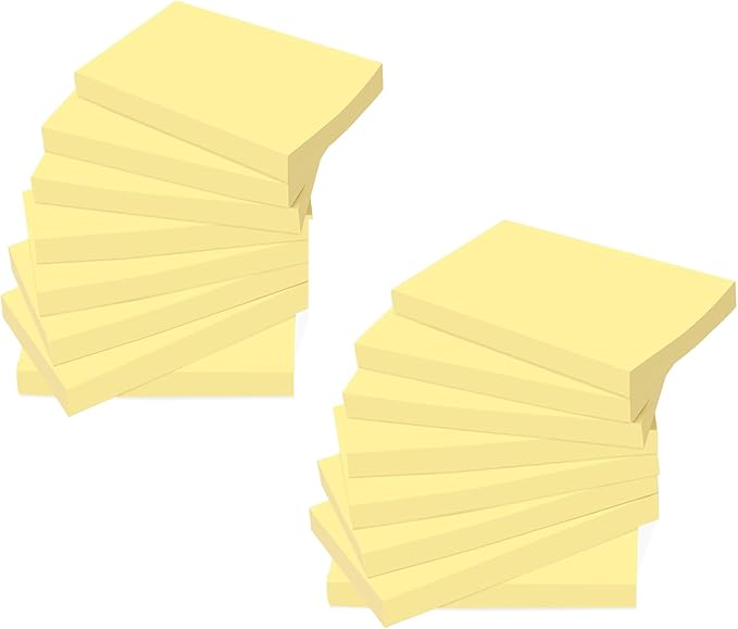 2 x 1.5in Sticky Notes Mini, Yellow Sticky Notes,1600pcs Notes Pads Small Memo Pads,100 Sheets/Pad Strong Self-Stick Pads, Bulk Tiny Pads Easy to Post Notes for Home, Meeting(16Pack)-DeskLoop Office