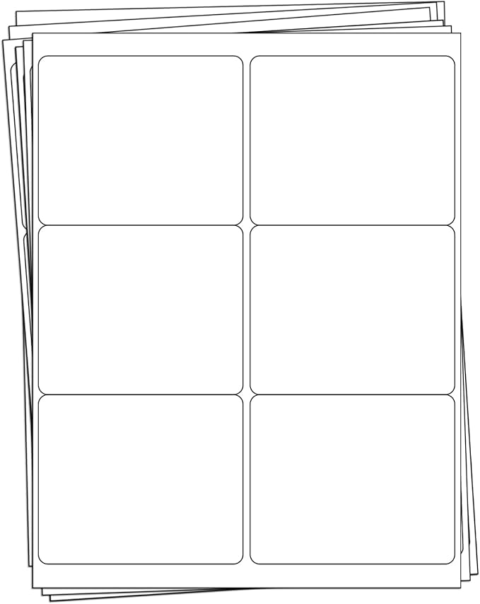 BESTEASY 3-1/3 X 4 Inches Shipping Address Labels, Thermal Sticker Labels, 6 up Self Adhesive Sticker for Laser and Inkjet Printer, 500 Sheets 3000 Labels-DeskLoop Office