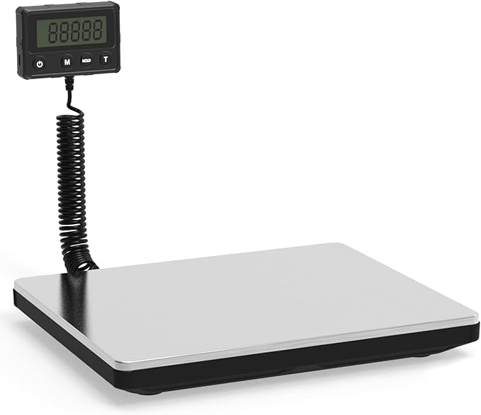 Maxus Shipping Scale 440lb, LCD Digital Postal Scale with Hold and Tare Funtion, Postage Scale for Packages Luggage Post Office Warehouse, Battery and Tape-c Power, Black-DeskLoop Office