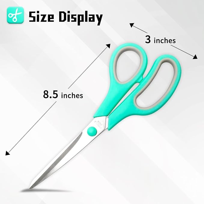 Vitoler Scissors All Purpose, 8.5" Heavy Duty Scissors Bulk,Cute Scissor for Office Craft Fabric, Back To School Supplies-DeskLoop Office