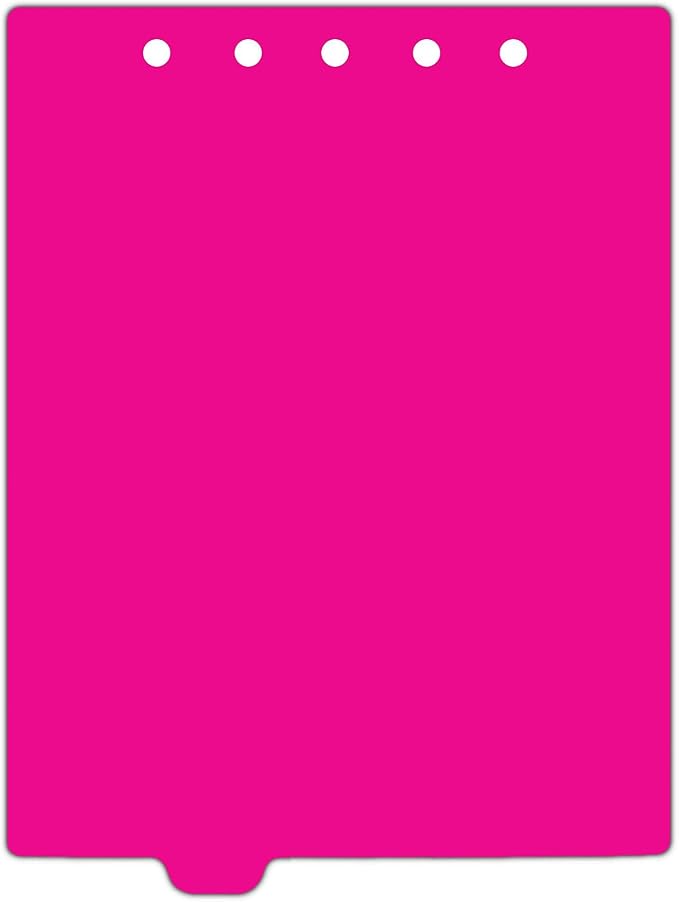 Carstens - Heavy Duty Plastic Ring Binder Dividers, Bottom Tab, 1/9 Cut, Tab 3 Position, US Letter, Hot Pink, Case of 50, (2619-23CS) - Ideal Medical Chart Dividers or Index Tabs for 3 Ring Binders-DeskLoop Office