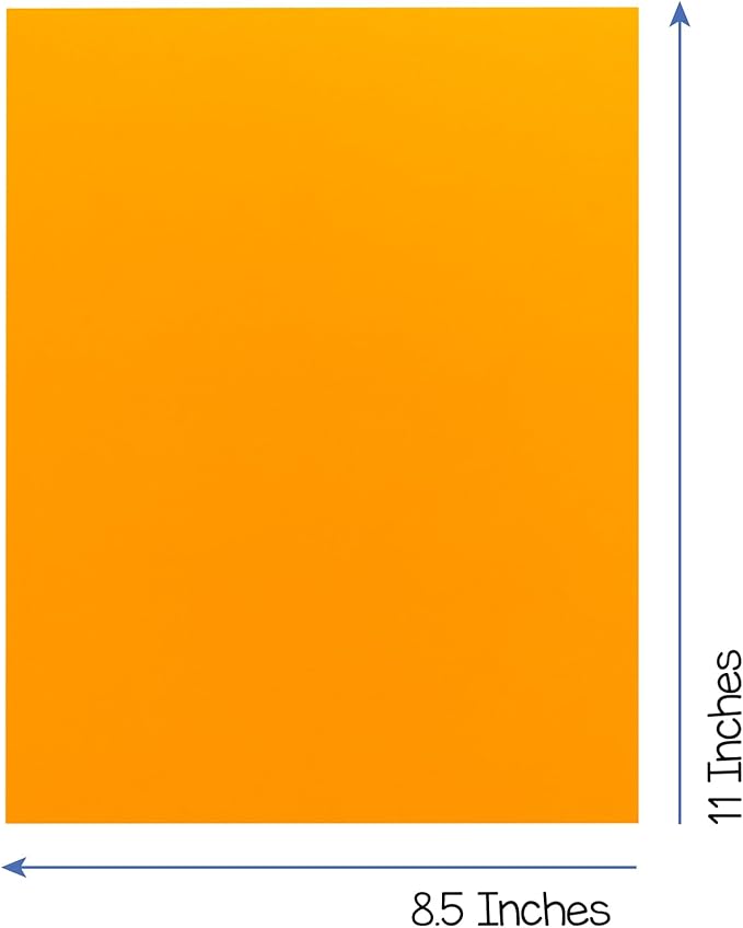 Hygloss Light Orange Bright Colored Cardstock - 8.5x11-Inch, 90 Sheets, 65 lb/ 176 gsm, Fade-Resistant, Acid-Free Color Card Stock Paper-DeskLoop Office