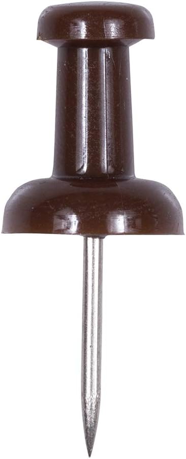 JAM PAPER Colorful Push Pins - Chocolate Brown Pushpins - 100/Pack-DeskLoop Office