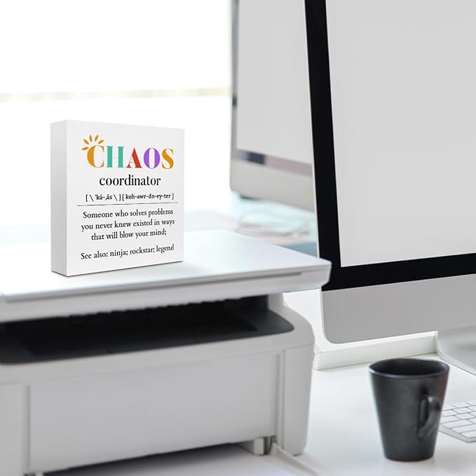 Chaos Coordinator Wood Box Sign, Chaos Coordinator Gifts, Thank You Gifts - Image 6