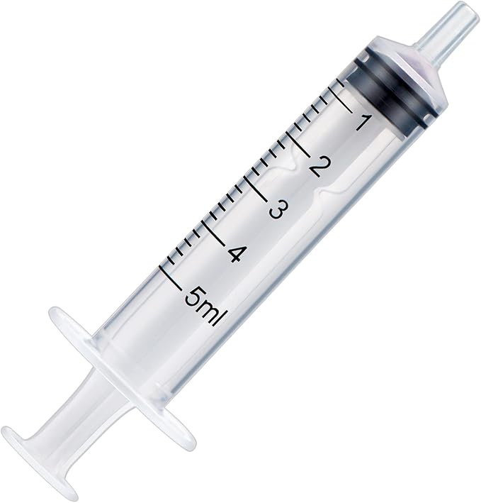 12PCS 5ML/CC Ink Filling Plastic Syringe Set with Bluent Stainless Needle Tip for Fountain Pen, Printer