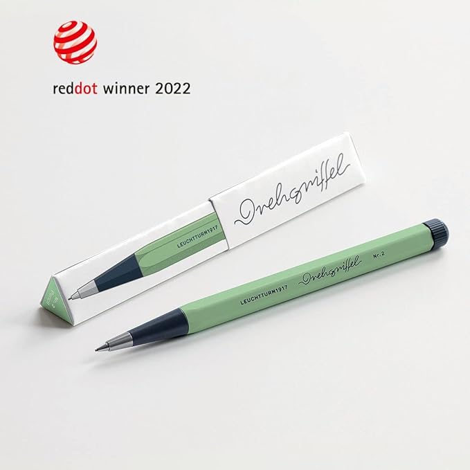 LEUCHTTURM1917 - Drehgriffel Mechanical Pencil - Refillable Writing Stylus with 0.7 mm HB Graphite Lead (Red)-DeskLoop Office