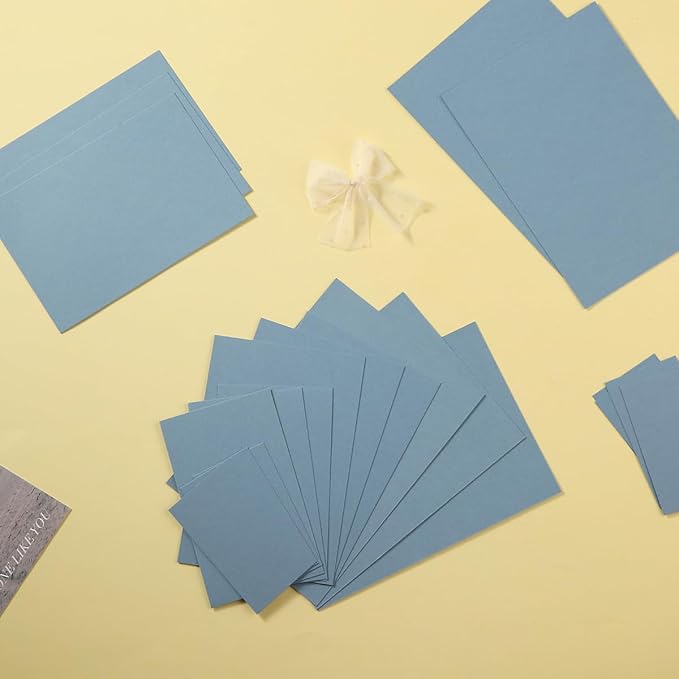 50 Sheets Blank Cardstock Paper 250 GSM Thick Heavy Cards Stock for DIY Art Projects, Card Making, Postcards, Greeting Cards, Birthday Party, Wedding Invitations (Dusty-Blue, 4x6 inches)-DeskLoop Office