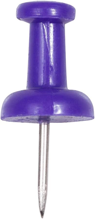 JAM PAPER Colorful Push Pins - Purple Pushpins - 100/Pack-DeskLoop Office