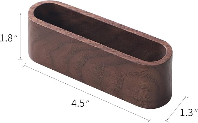 muso wood Business Card Holder for Desk Wooden Display Business Card Stand for Office Tabletop 4 Pack (Walnut)-DeskLoop Office