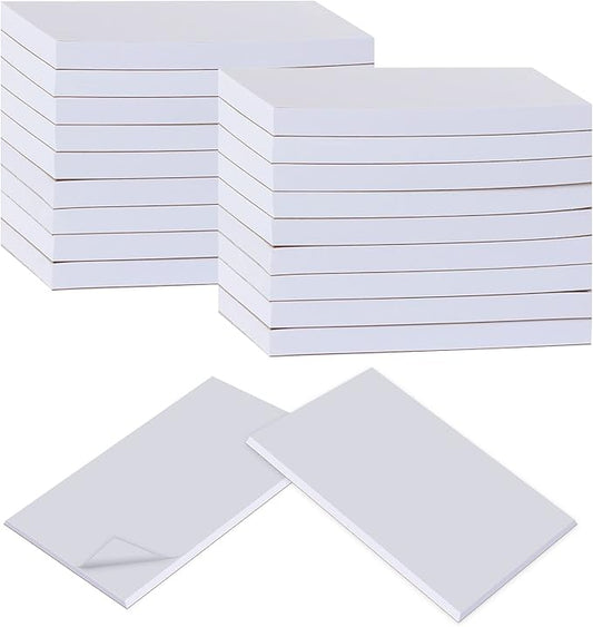 20 Pack Note Pads Memo Pads 3"x 5"- 100 Sheets Each Paper Notepads- Small Memo Scratch Pad Writing pads To Do Grocery List-DeskLoop Office