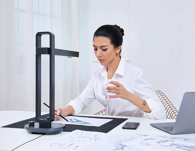 CZUR Aura Pro Book & Document Scanner,Capture A3 & A4, Auto-Flatten & Deskew Powered by AI Technology, Foldable & Portable, Compatible with Windows & Mac OS-DeskLoop Office
