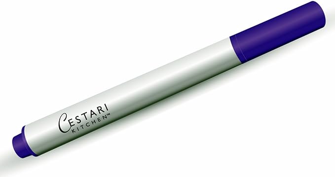 Cestari Purple Liquid Chalk Pen - 2mm Skinny Tip for Writing and Drawing on Glass, Mirrors, Stainless Steel, Ceramic, Vinyl Chalkboards, and Crafts - Erasable Purple Chalk Paint Pen-DeskLoop Office