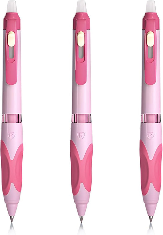 M&G 3 PCS Retractable Erasable Gel Pens, 0.5mm Black Ink Gel Pen, Fine Point Erasable Pen Make Mistakes Disappear, Premium Comfort Grip Note Taking and Crossword Puzzles-DeskLoop Office