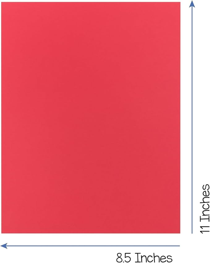 Hygloss 90 Sheets Valentine’s Day Colored Cardstock - 8.5x11-Inch Red and Pink Letter Size Color Cardstock Paper - 65 lb/ 176 gsm, Acid-Free, Fade-Resistant-DeskLoop Office
