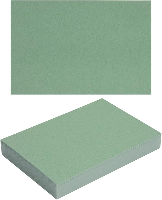 50 Sheets Blank Cardstock Paper 250 GSM Thick Heavy Cards Stock for DIY Art Projects, Card Making, Postcards, Greeting Cards, Birthday Party, Wedding Invitation (Sage-Green, 4x6 inches)-DeskLoop Office
