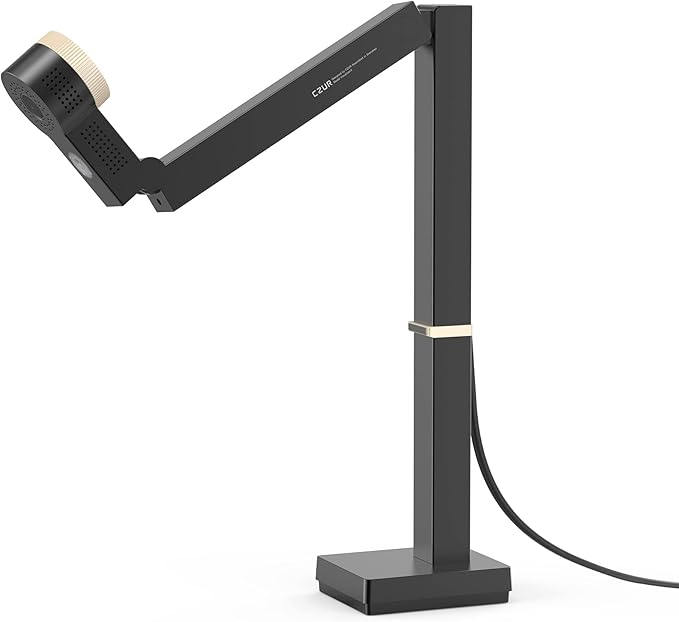 CZUR Fancy Pro 8MP USB Document Camera for Teacher, 4K Webcam with Microphone and LED Light, Up to 60fps, Auto Focus, for Remote Teaching, Live Streaming, Web Conference, for Mac and Windows-DeskLoop Office