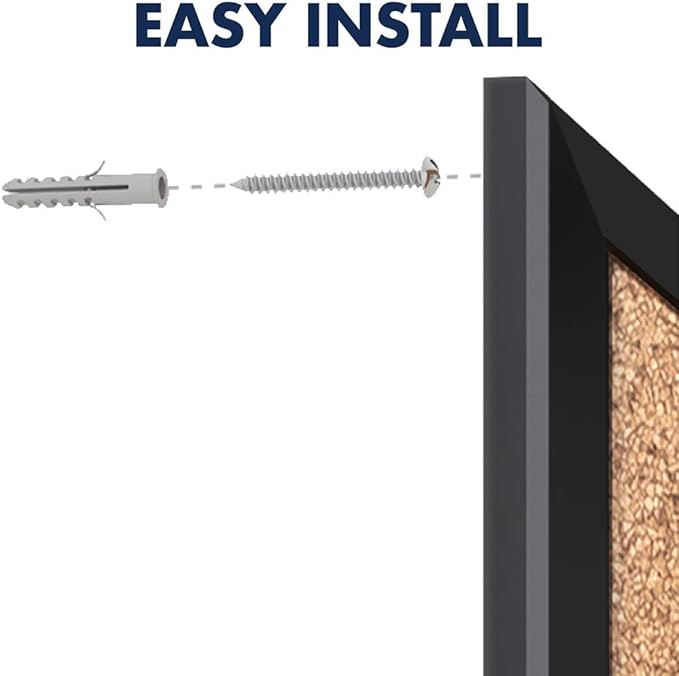 Quartet Cork Board, Bulletin Board, 3' x 2' Corkboard, Black Frame (2303B)-DeskLoop Office