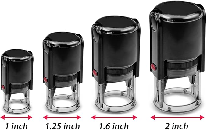 Custom Logo Stamp Personalized Image Self Inking Stamper Customized Business Logo Text Stamps-4 Different Sizes-5 Ink Color Options-DeskLoop Office