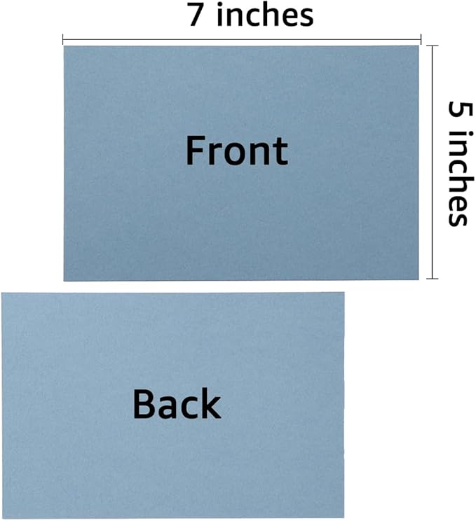 50 Sheets Blank Cardstock Paper 250 GSM Thick Heavy Cards Stock for DIY Art Projects, Card Making, Postcards, Greeting Cards, Birthday Party, Wedding Invitations (Dusty-Blue, 5x7 inches)-DeskLoop Office