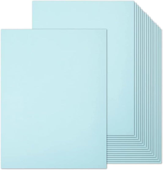 100 Sheets Light Blue Cardstock 8.5 x 11 Pastel Paper, Goefun Blue Card Stock Printer Paper for Wedding Invitations, Menus, Crafts, DIY Cards-DeskLoop Office