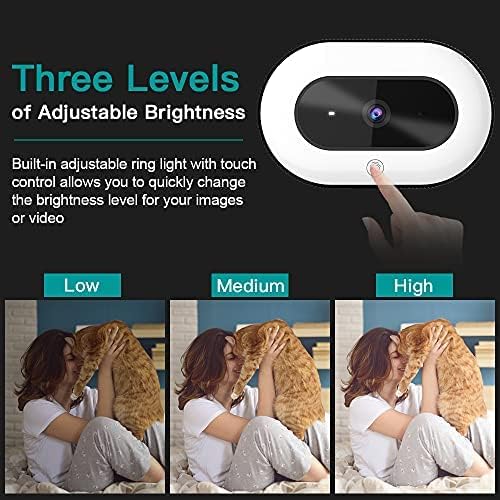 NexiGo StreamCam N930E with Software, 1080P Webcam with Ring Light and Privacy Cover, Auto-Focus, Plug and Play, Web Camera for Online Learning, Zoom Meeting Skype Teams, PC Mac Laptop Desktop-DeskLoop Office