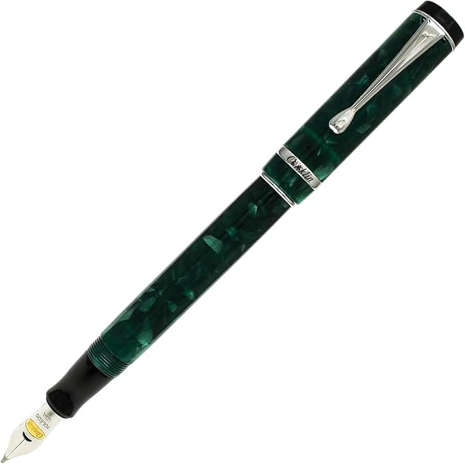 Conklin Duragraph Fountain Pen Forest Green - Fine Nib, Luxury Writing Instrument, Premium Resin Finish-DeskLoop Office