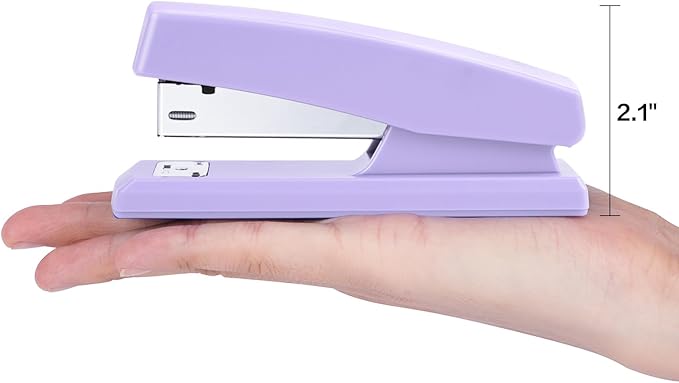 Deli Stapler, Desktop Staplers with 640 Staples, Office Stapler, 25 Sheet Capacity, Purple-DeskLoop Office