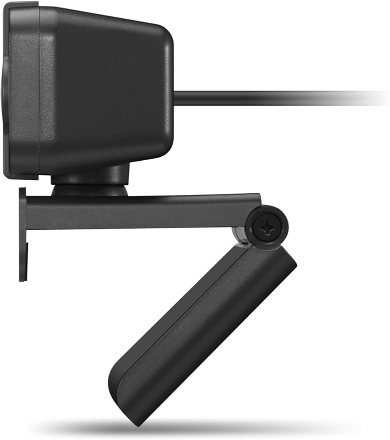 Lenovo HD 1080p Webcam (300 FHD)- Black w/ 95° Wide Angle, 360° Rotation Pan & Tilt, Dual Microphones, Privacy Shutter-DeskLoop Office