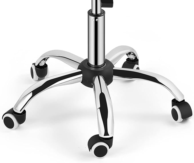 COSVALVE Armless Desk Chair, Mid Back 360 Degree Swivel Office Chair, Height Adjustable Executive Conference Task Chair with Rolling Wheels and Diamond Pattern, for Home Computer Barber, Black-DeskLoop Office