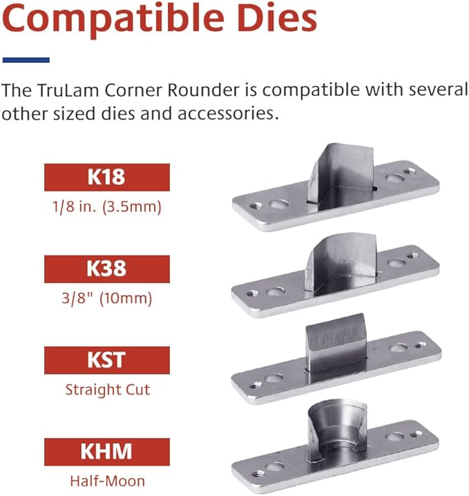 TruLam Heavy Duty Corner Rounder - Interchangeable - Includes one Blade - Radius Alignment Guide Included - Office or Home Use-DeskLoop Office