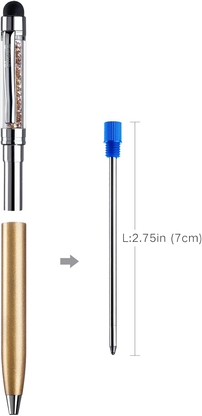 Blue Ink Refills, Replaceable Pen Refills, 2.75 inch Ballpoint Pens Refills - Image 5