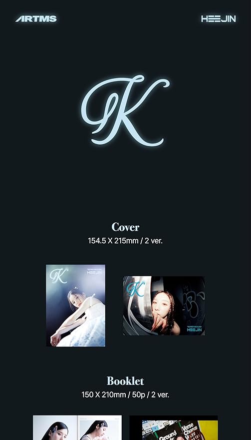 HEEJIN K 1st Mini Album CD+Booklet+Special class objekt+Sticker+Folded poster on pack+Clear photocard+Photo stand+Tracking Sealed (A Version)